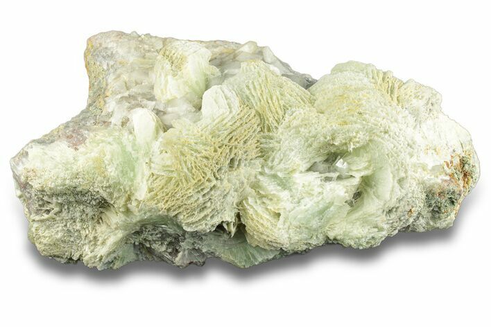 Green, Bladed Prehnite Crystals with Quartz - Morocco #255523